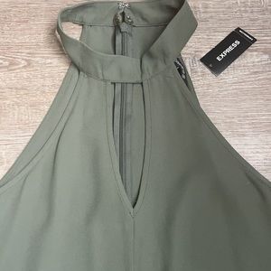 Express army green dressy tank top